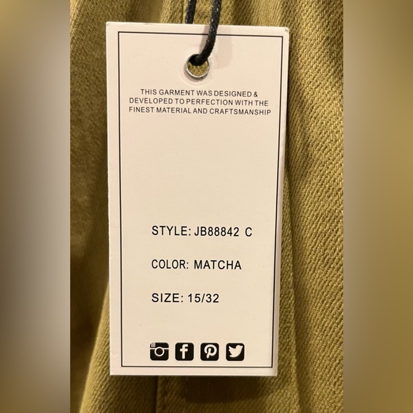 NWT Judy Blue Cargo Pants Sz 15/32 Matcha green - Picture 8 of 12